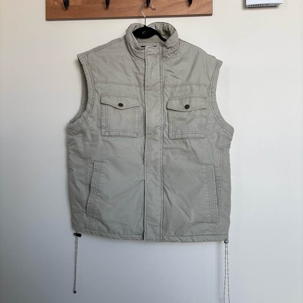 North Bay Men’s XL Fleece Lined Utility Vest Workwear Gorpcore Outdoors